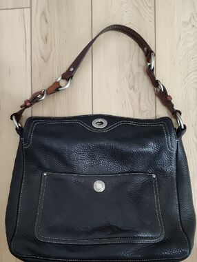 Vintage COACH Black Pebbled Leather Hobo Shoulder bag